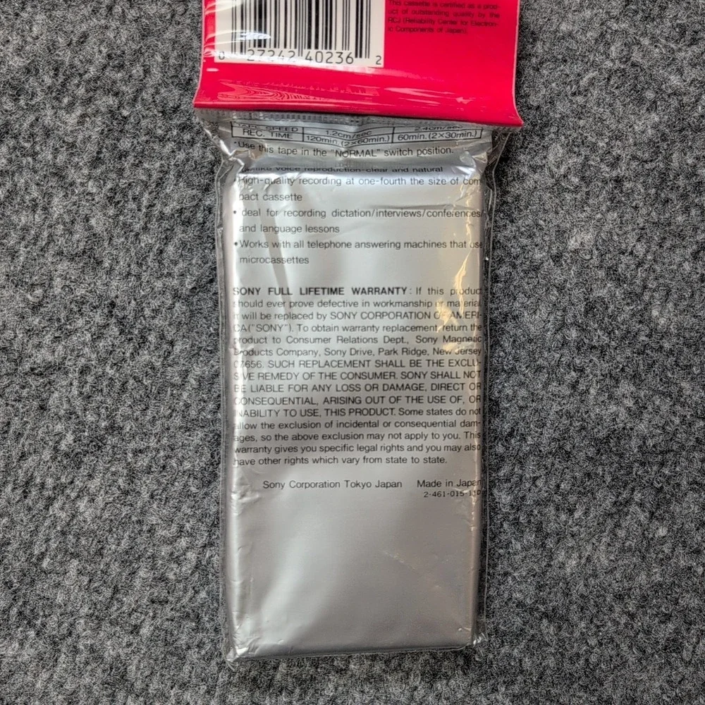 Sony 3-pack of MC-60 blank microcassettes NEW